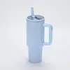 Taza de Hielo Nuevo Modelo Transfronteriza de 40 oz, Taza con Popote de Gran Capacidad, Taza Térmica de Acero Inoxidable, Taza Portátil para Coche, Personalizable