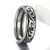 Anillo vintage antiguo imitación Plata Tailandesa Tótem tejido trenzado con apertura anillo de moda para mujer plateado moda nacional anillo para dedo meñique anillo anillo