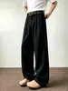 Pantalones rectos de otoño nuevos lavados de talla grande para hombre, pantalones casuales de pierna ancha estilo americano, pantalones de trabajo para hombre, holgados y con caída