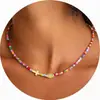 Comercio Electrónico Transfronterizo de Amazon Collar de Cruz Colorido y Lindo 2026 Bohemio Versátil Regalo Cadena para la Clavícula