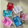 Mini adornos de muñeca miniatura color cubo pequeño casa de juegos para niños juguete de simulación cubo herramientas de trabajo mesa de arena
