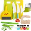 Amazon Conjunto de Ferramentas para Crianças de 14 Peças, Utensílios de Cozinha Kidsren Que Não Machucam as Mãos, Faca de Plástico para Pão