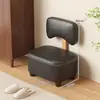 Muebles para el recibidor del hogar: Taburete Pequeño para Ponerse los Zapatos, Cojín Suave de Sofá, Taburete Bajo para Sala de Estar, Banco con Respaldo, Taburete