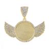 Europeu e americano cross-border asas de anjo quente completo diamante pingente colar foto fundo apoio personalizado design cubano colar de corrente cubana