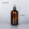 Em Estoque Frascos Boston de Vidro Marrom Bloqueador de Luz, Frascos de Vidro Marrom Bloqueador de Luz para Óleos Essenciais, Frascos para Loção, Frascos Borrifadores de Água Cosmética, Frascos para Shampoo