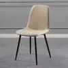 Cadeira de Jantar para Uso Doméstico, Cadeira Minimalista Moderna Nórdica com Encosto de Ferro, Cadeira de Mesa para Sala de Jantar de Reunião de Luxo Leve, Cadeira de Maquiagem, Banco