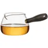 Copo de vidro com cabo de madeira, conjunto de chá kung fu, acessórios, dispensador de chá, espessado, resistente a altas temperaturas, alça lateral criativa, copo masculino