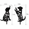 Nuevos Adornos de Hierro Transfronterizos para Jardín Animales Decorativos de Piso Inserciones Gatos, Perros, Conejos, Pollos Inserciones de Césped Huecos Adornos de Arte para Patio
