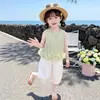 Conjunto de Chaleco de Encaje para Niñas Verano 2026 Nuevo Elegante Conjunto de Bebé Súper Lindo Moda de Verano Casual Conjunto de Dos Piezas