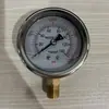 Manómetro YN60 resistente a golpes G 1/4 cabeza de manómetro radial llena de glicerina y aceite de silicona, rosca estándar británica, salida de 1/4 de pulgada, manómetro transfronterizo