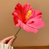 Grampo de Cabelo com Flor de Tecido com um Toque Super Fada, Atmosfera Suave e Elegante, Acessório de Cabelo Requintado e Luxuoso