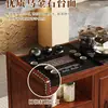 Mesa de Té Móvil para Interiores, Nuevo Gabinete de Té Doméstico Estilo Chino, Tetera, Juego de Té Kung Fu, Carrito de Té Integrado
