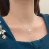 Collar de Plata de Ley S925 con Cierre de Seguridad para Mujer Diseño de Nicho Cadena para Clavícula de Alta Gama Nuevo Estilo Caliente 2025 Tendencia en Collares