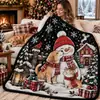 Manta de Franela Polar con Tema Navideño Impresión Digital Suministro Exclusivo Transfronterizo Dropshipping Cubierta de Sofá Manta Siesta de Oficina