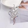 Moda coreana broche de cristal flor temperamento simples Joker corsage moda casaco pin acessórios local atacado