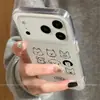 Adecuado para funda de teléfono Apple 17 Pro Max iPhone 16, diseño simple, nuevo, creativo, anticaída con nueve cachorros de trazo de línea