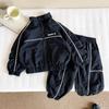 Nausicaä del Valle del Viento 2025 Otoño Nueva Ropa Infantil Estilo Coreano Elegante Traje Deportivo de Cuello Alto Conjunto de Dos Piezas Color Bloque para Niños