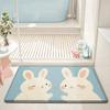 Dajiang Baño Hogar Inodoro Antideslizante Alfombrilla para Pies Alfombrilla Absorbente de Agua Alfombrilla para Piso Estilo Nórdico Alfombrilla de Secado Rápido para Entrada de Baño