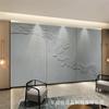 Dormitorio Sala de Estar Personalizado Escultura en Cuero Bolsa Dura Pared de Fondo Bolsa Blanda Repujada Panel de Pared para Sofá Esculpido en Estéreo Mural Decorativo