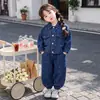 Conjunto Jeans Colorido de Bolinhas Estilo Coreano para Meninas Estilo Primavera e Outono 2026 Novo Conjunto de Duas Peças da Moda para Meninas