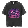 Talla Europea Transfronteriza Camiseta Lavada para Hombre Estilo Harajuku Hip Hop Streetwear an