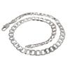 Collar de plata 925 chapada en plata de ley 925 de 12 mm con un solo lado, de 40 a 75 cm, disponible en stock, el más vendido entre Europa y Estados Unidos.