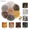 Caixa de 7 Compartimentos com Argolas de Fecho Lagosta de Ferro, Acessórios de Joalheria para Pulseiras e Brincos de Miçangas Artesanais DIY