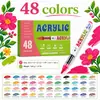 Marcador de acrílico líquido directo con punta suave, adecuado para el diario de arte y los garabatos de los estudiantes, se puede superponer con colores y es un bolígrafo de dibujo especial para niños