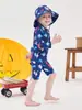Trajes de Banho Infantis para Meninos e Meninas de 1 a 8 Anos, Proteção Solar de Manga Longa Secagem Rápida de Duas Velocidades Maiôs Peça Única para Bebês e Crianças Pequenas