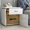 Smart Bedside Table Safe Integrado Simples Moderno Carregamento Sem Fio Fingerprint Lock Bluetooth Bedside Cabinet Cofre