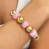 Moda Retrô Assimétrica Europeia e Americana Transfronteiriça Resina Ccb Prata Quebrada Turquesa Conjunto de Pulseiras com Contas Pulseira Maillard
