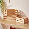 Caja de madera caja de almacenamiento caja de almacenamiento vintage de madera exhibidor de frutas para supermercado caja de madera accesorios marco decorativo para ventana