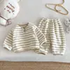 Conjunto de Ropa para el Hogar de Microfibra para Niños, Conjunto de Dos Piezas de Pijama y Pantalón de Dormir de Dibujos Animados para Niñas, Atuendo de Invierno de Moda para Niños