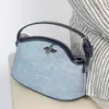 Bolso de mano de mezclilla nuevo transfronterizo 2026, bolso de hombro y cruzado moderno y único, bolsa versátil tipo dumpling de estilo coreano con bloques de color