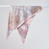 Novo Lenço Triângulo Estampado Frente e Verso, Lenço de Pescoço da Moda, Cinto Versátil Estiloso, Lenço Triângulo Feminino de Seda Sintética