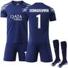 2024-25 Nuevo Traje Deportivo 10 Dembele Ropa de Fútbol de Club 30 Messi París Tres de Visitante