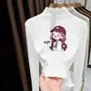 Blusa Térmica Versátil de Manga Longa com Fleece Escovado para Meninas com Gola Meio-Alta Franzida Chegada Nova Outono/Inverno 2026