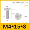 Tornillos de Máquina de Acero Inoxidable 304 Cabeza Plana Delgada Hexagonal M1.4~M4 Estándar Guangdong cm en Stock Tornillos Hexagonales de Cabeza Plana Grande