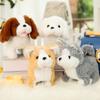 Lindo perro de peluche eléctrico, mascota artificial digital que ladra y mueve la cola, conejito de juguete para niños.