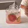 Bolso de Mano de Vidrio de Moda Creativo Peculiar Alto Valor Taza de Té de Verano Transparente Copa de Cóctel de Jugo Mareado