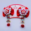 Horquilla Roja de Año Nuevo Estilo Chino para Niños, Adorno para el Cabello de Año Nuevo para Niñas, Accesorios para el Cabello Hanfu Estilo Antiguo, Horquilla con Borla para Niñas Pequeñas