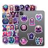 50 Pegatinas de Muñeca Fantasma Estilo Gótico Morado, Calavera, Pegatinas Decorativas de Graffiti de Horror Personalizadas