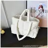 Bolso de Hombro Sobaco de Moda Transfronterizo 2025 Bolso de Algodón Casual de Gran Capacidad Bolso Tote Nube Portátil para Mujer