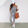 2022 nuevo transfronterizo primavera/verano ropa de mujer ebay Amazon venta caliente hombro descubierto manga corta bolsillo encaje hombro con cordones mono