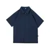 Comercio exterior transfronterizo ropa de hombre camiseta polo de algodón piqué 220g camiseta de hombre verano nueva casual cuello camisero camiseta con media cremallera