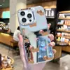 Estilo Nórdico Ins Coreano Lindo Perro Dachshund Manzana 18Pro Agujero Grande Espejo Iphone17 Funda de Teléfono de Gama Alta