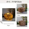 Tapa de alcantarilla Decoración Fibra de vidrio Escultura de piedra falsa Adorno Jardín Paisajismo Equipo de embellecimiento Tapa
