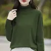 Camiseta base de punto elegante con cuello 2026, corte holgado, algodón puro, línea transfronteriza, top de principios de otoño, color liso, nuevo estilo de punto