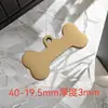 Placa de Perro de Latón Transfronteriza Etiqueta Redonda de Bronce Tarjeta de Identidad de Mascota Hueso Etiqueta para Gato Etiqueta para Llavero Anti-pérdida de Mascota