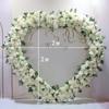 Nuevos accesorios para bodas comercio exterior estante en forma de corazón fondo floral estante de escenario para propuesta sala de exposiciones de ventana boda de flores